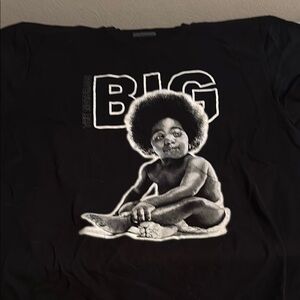 Black Graphic Tee with Big Print